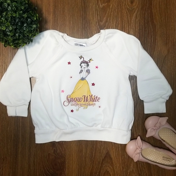 GAP x Disney Snow White Baby Pink Sweatshirt, Size 3 ~ VGUC - Picture 2 of 8